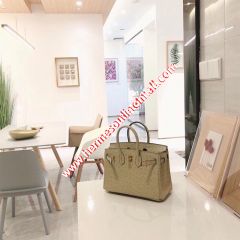 Hermes Birkin Bag Ostrich Leather Gold Hardware In Beige