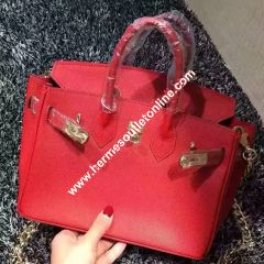 Hermes Birkin Bag Epsom Leather Gold Hardware In Red