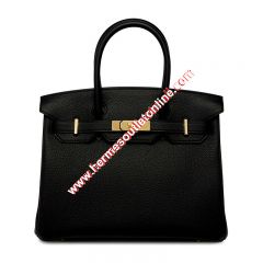 Hermes Birkin Bag Togo Leather Gold Hardware In Black