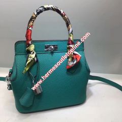 Hermes Toolbox Bag Swift Leather Palladium Hardware In Green