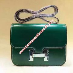 Hermes Constance Bag Box Leather Gold Hardware In Green