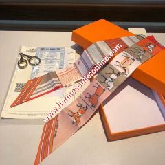 Hermes Courvertures Nouvelles Vichy Twilly In Orange