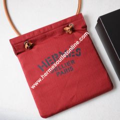 Hermes Aline Bag Canvas In Red