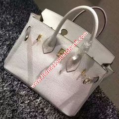 Hermes Birkin Bag Epsom Leather Gold Hardware In White