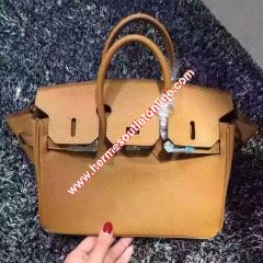 Hermes Birkin Bag Epsom Leather Gold Hardware In Brown