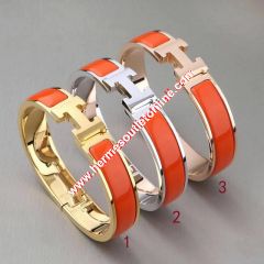 Hermes Clic H Bracelet In Orange