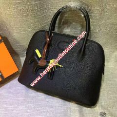 Hermes Bolide Bag Togo Leather Palladium Hardware In Black