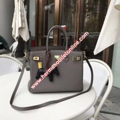 Hermes Birkin Bag Togo Leather Gold Hardware In Dark Grey