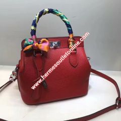 Hermes Toolbox Bag Swift Leather Palladium Hardware In Red