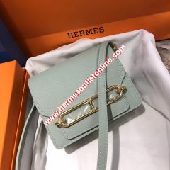 Hermes Roulis Bag Epsom Leather Gold Hardware In Light Grey