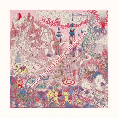 Hermes Cosmographia Universalis Shawl 140 In Pink