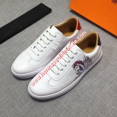 Hermes Quicker Sneaker Calfskin White