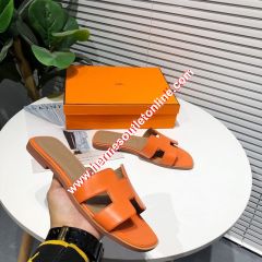 Hermes Oran Sandal Calfskin In Orange