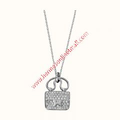 Hermes Constance Amulette Pendant Necklace In Silver