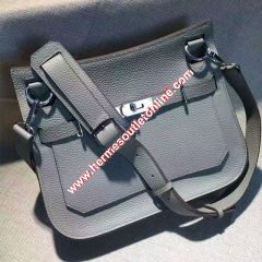 Hermes Jypsiere Bag Clemence Leather Palladium Hardware In Sky Blue