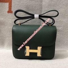 Hermes Constance Bag Epsom Leather Gold Hardware In Emerald