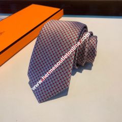 Hermes Fast Ball Tie In Burgundy