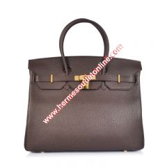 Hermes Birkin Bag Togo Leather Gold Hardware In Coffee