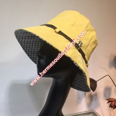 Hermes H Belt Bucket Hat In Yellow