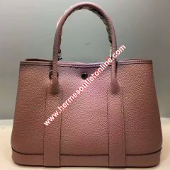 Hermes Garden Party Bag Togo Leather In Pink