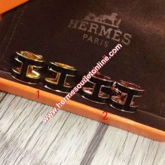 Hermes Pop H Earrings In Black