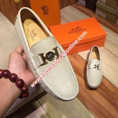 Hermes Loafer Togo Leather Beige