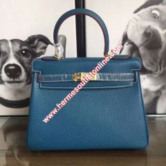 Hermes Kelly Bag Togo Leather Gold Hardware In Teal