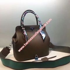 Hermes Toolbox Bag Swift Leather Palladium Hardware In Coffee