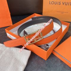 Hermes Caleche Buckle 24MM Reversible Belt Epsom Leather In Orange
