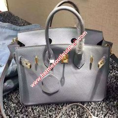 Hermes Birkin Bag Epsom Leather Gold Hardware In Sky Blue