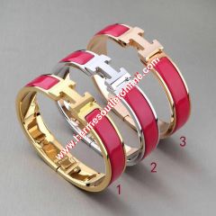 Hermes Clic H Bracelet In Rose