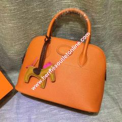 Hermes Bolide Bag Togo Leather Palladium Hardware In Orange