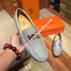 Hermes Loafer Togo Leather Grey