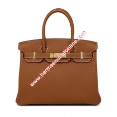 Hermes Birkin Bag Togo Leather Gold Hardware In Brown